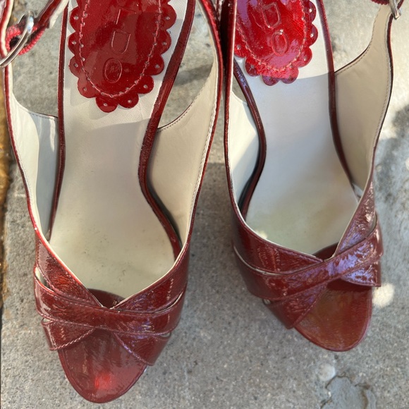 ALDO heels - red and silver - Size 5 US - Picture 3 of 4